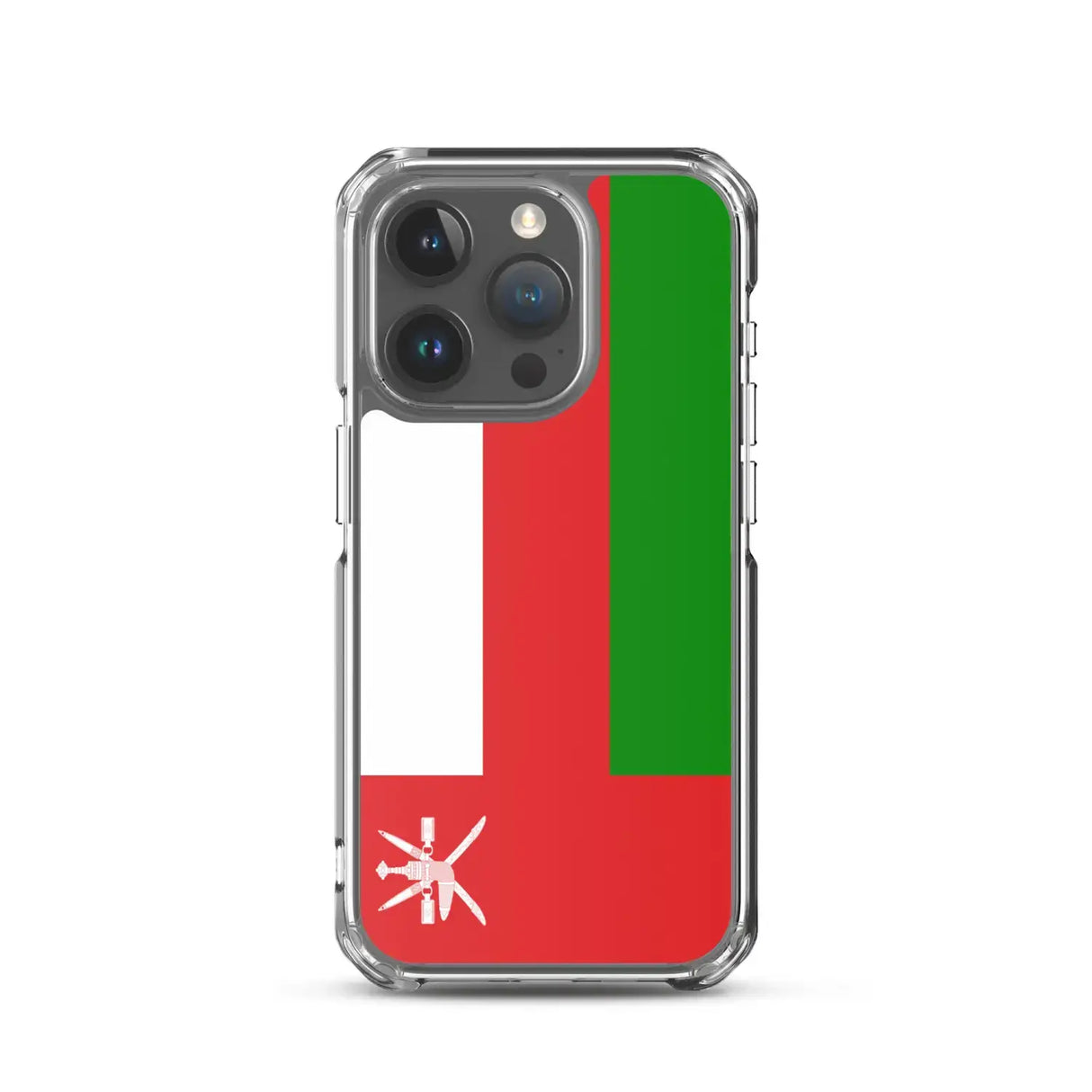 Coque iphone drapeau d’oman souple antichoc transparente