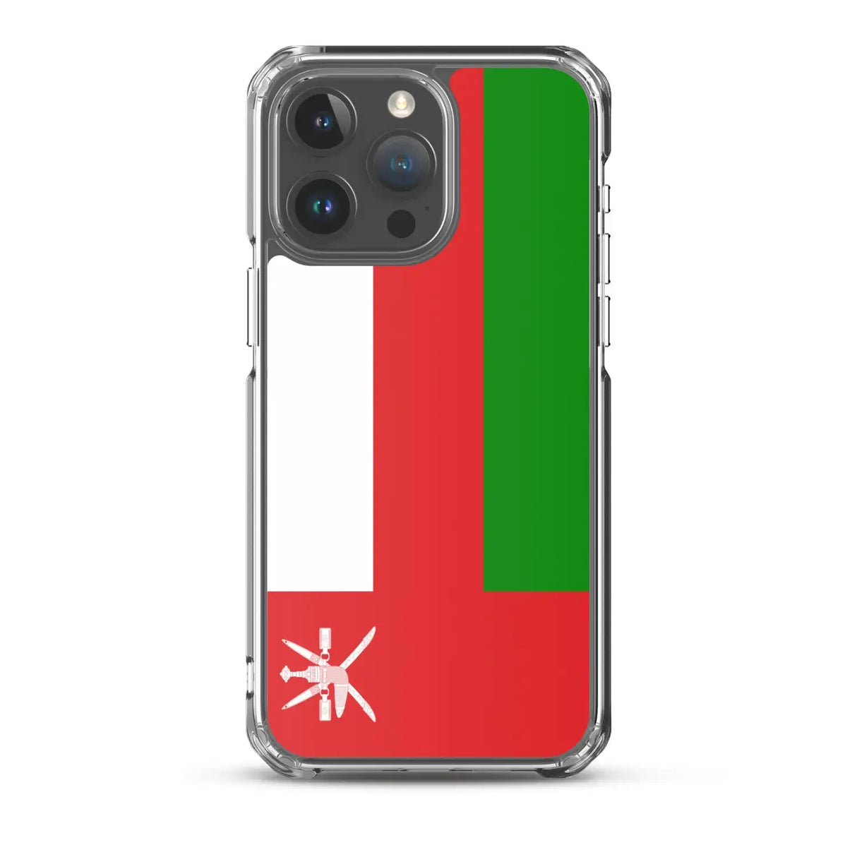 Coque iphone drapeau d’oman souple antichoc transparente