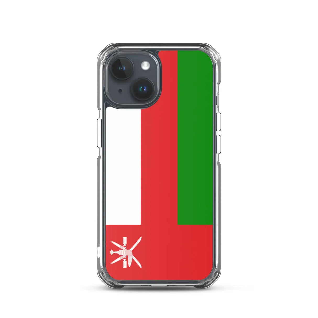 Coque iphone drapeau d’oman souple antichoc transparente
