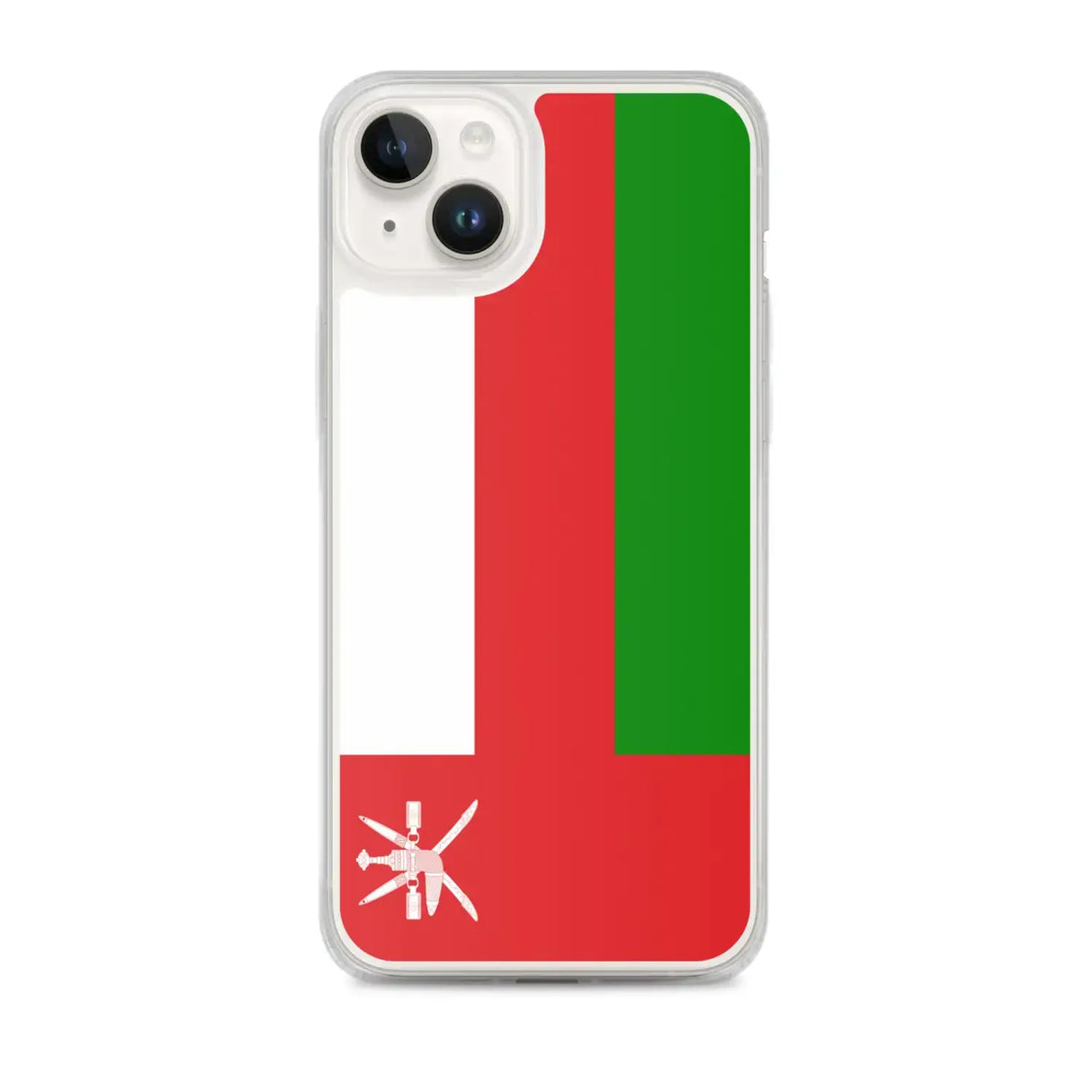 Coque iphone drapeau d’oman souple antichoc transparente
