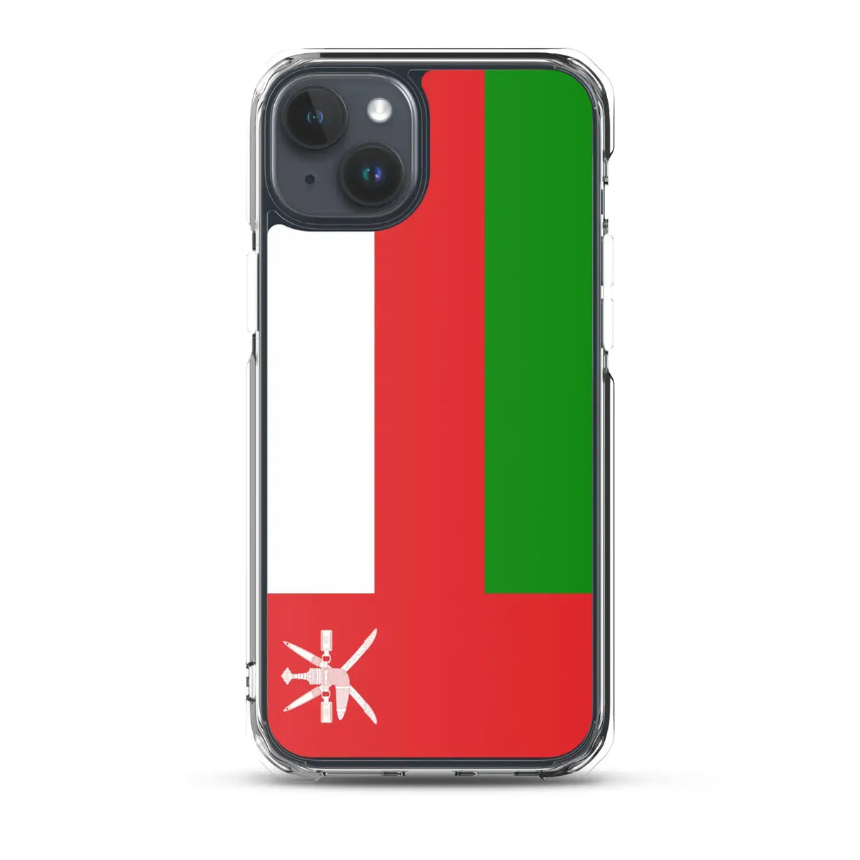 Coque iphone drapeau d’oman souple antichoc transparente