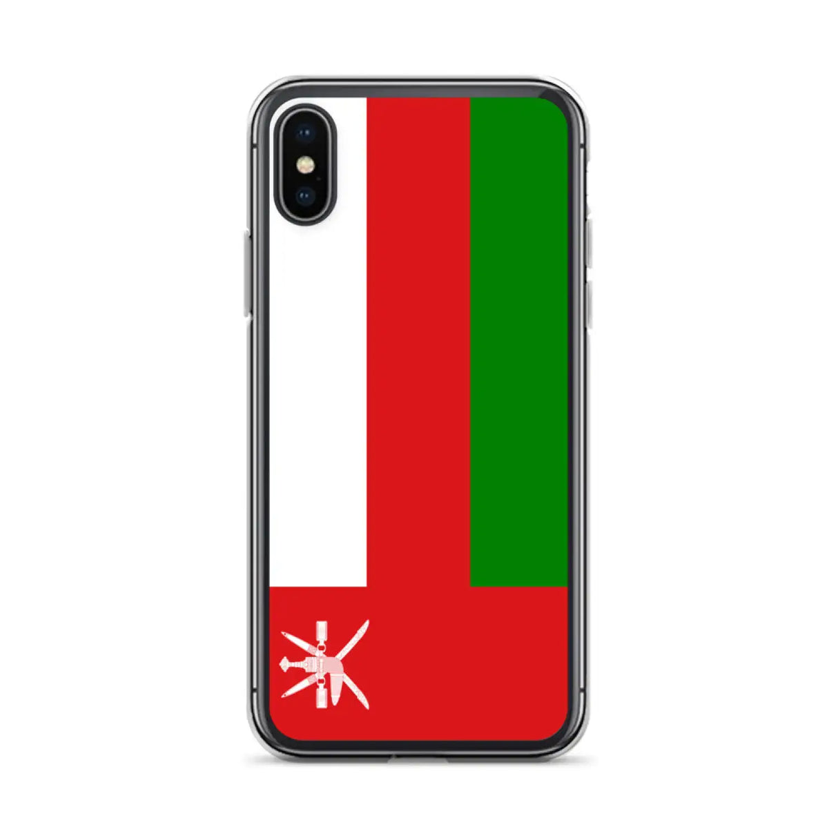 Coque iphone drapeau d’oman souple antichoc transparente