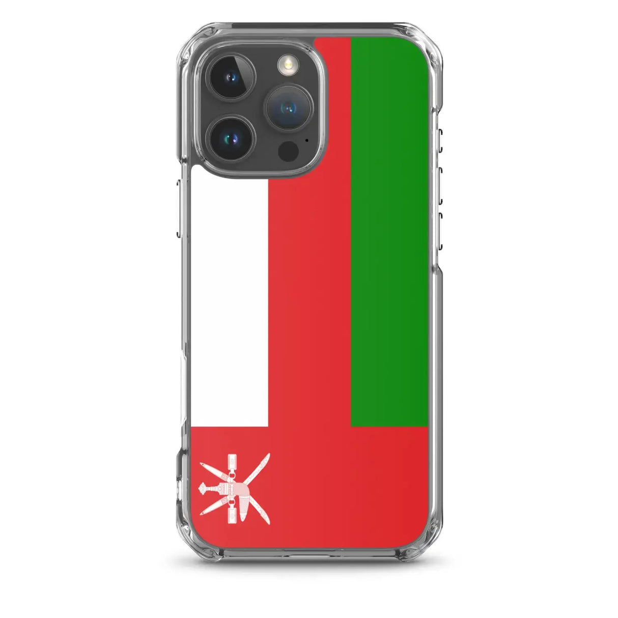 Coque iphone drapeau d’oman souple antichoc transparente
