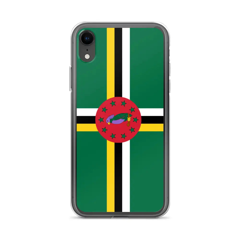 Coque iphone drapeau dominique souple antichoc transparente