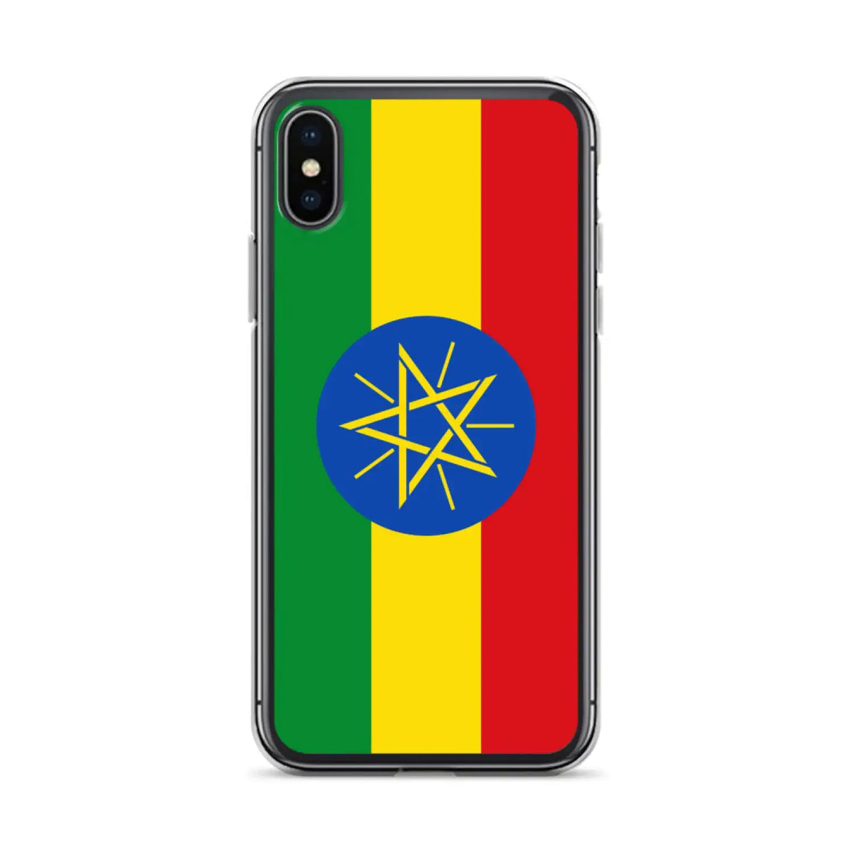 Coque iphone drapeau éthiopie souple résistante antichoc