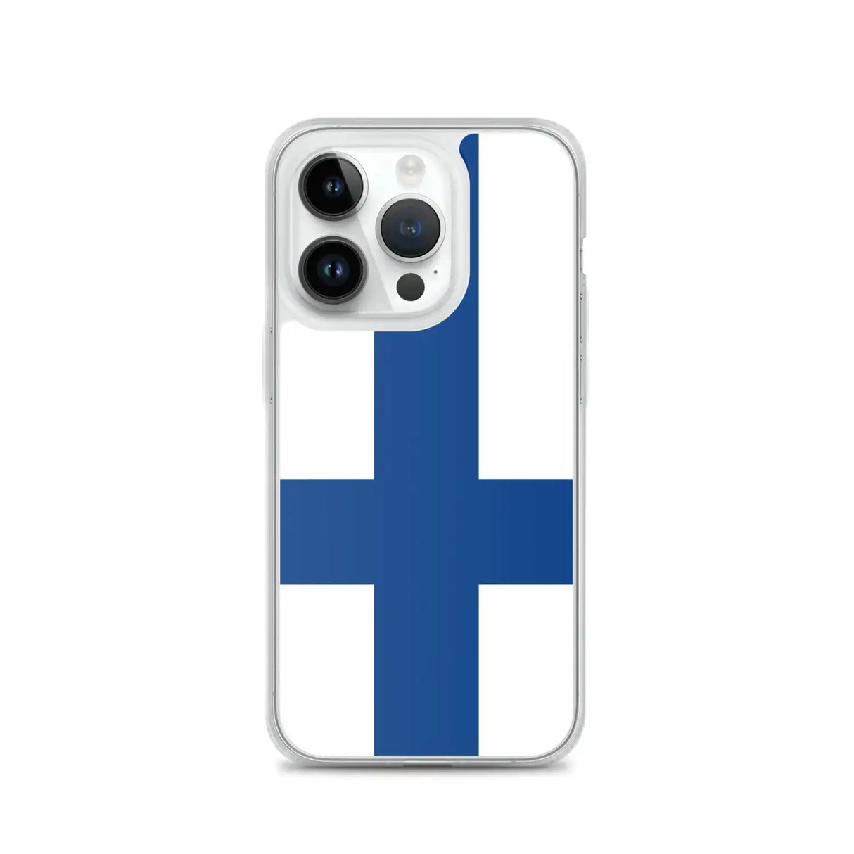 Coque iphone drapeau finlande souple antichoc transparente