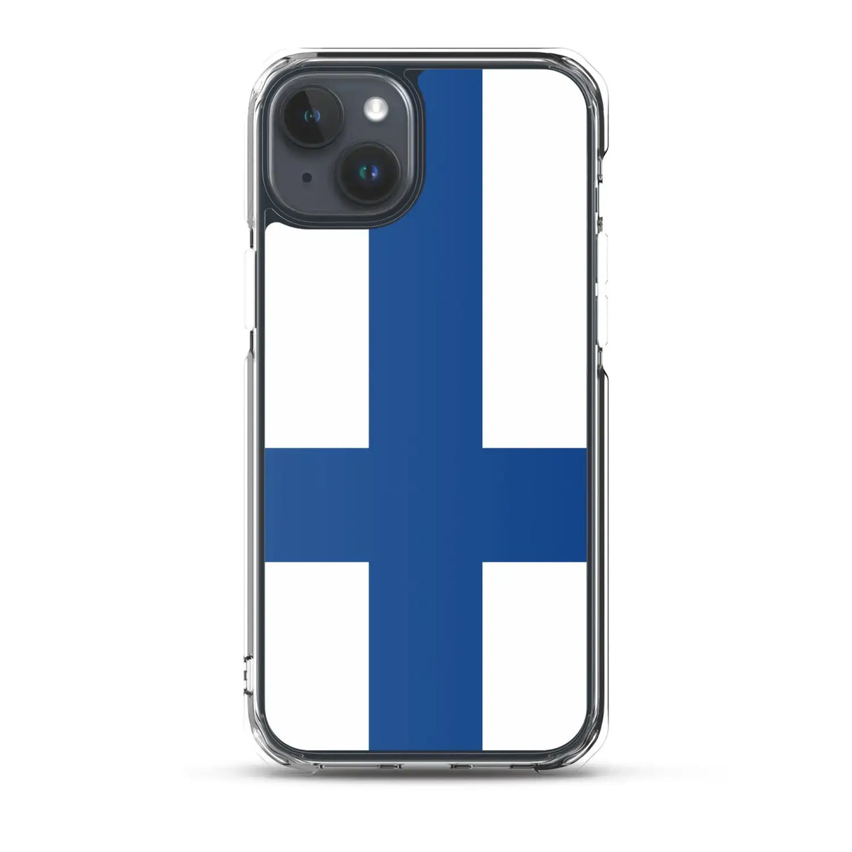 Coque iphone drapeau finlande souple antichoc transparente