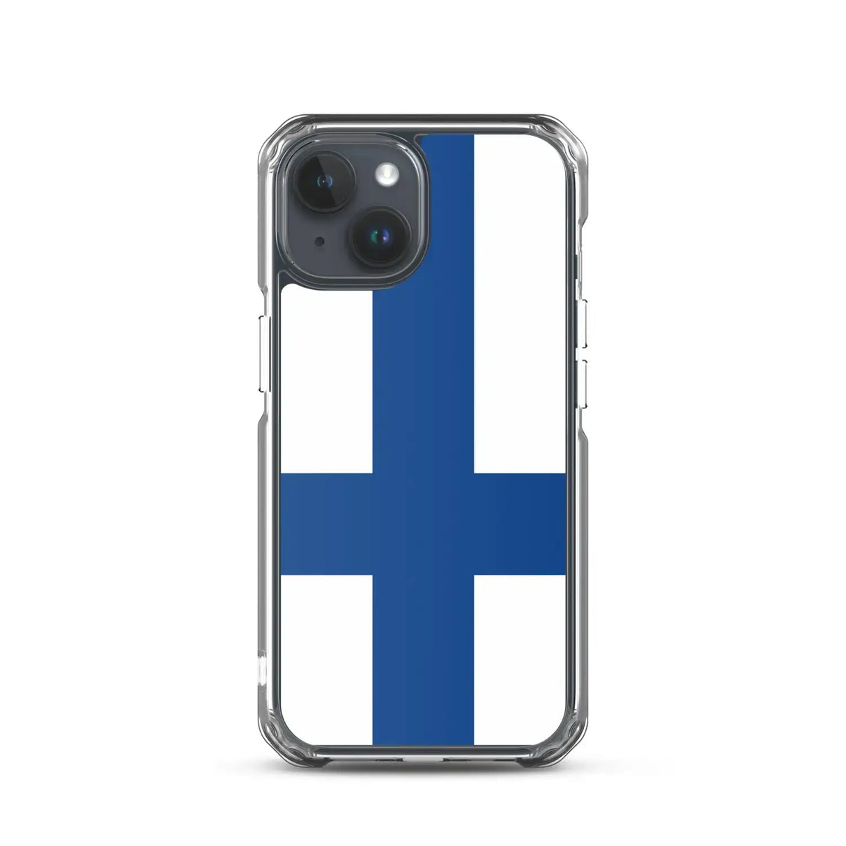 Coque iphone drapeau finlande souple antichoc transparente