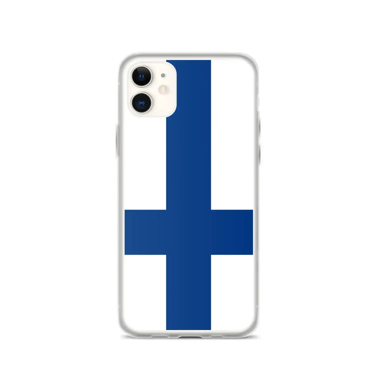 Coque iphone drapeau finlande souple antichoc transparente