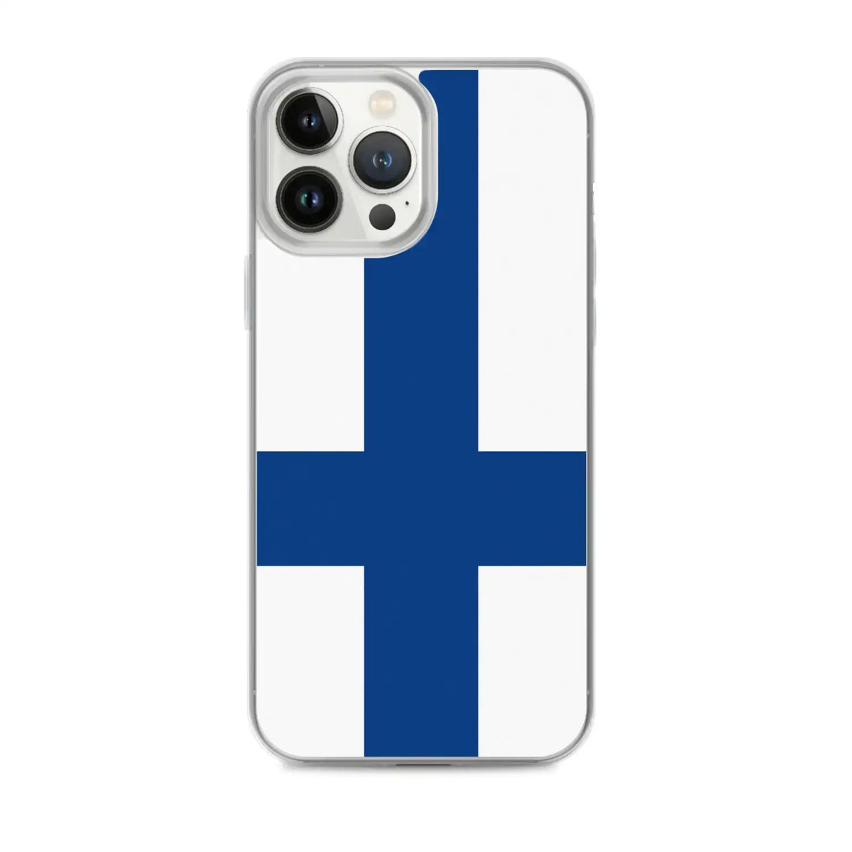 Coque iphone drapeau finlande souple antichoc transparente