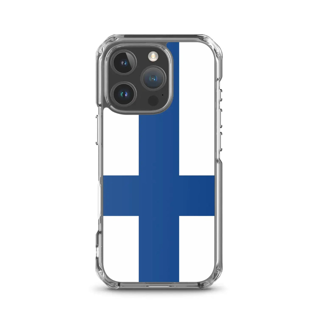 Coque iphone drapeau finlande souple antichoc transparente