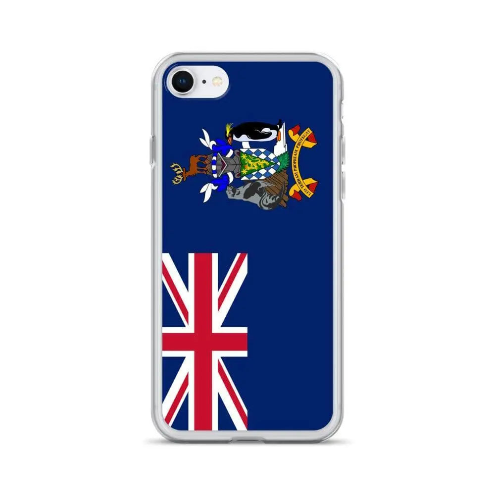 Coque iphone drapeau géorgie du sud souple antichoc