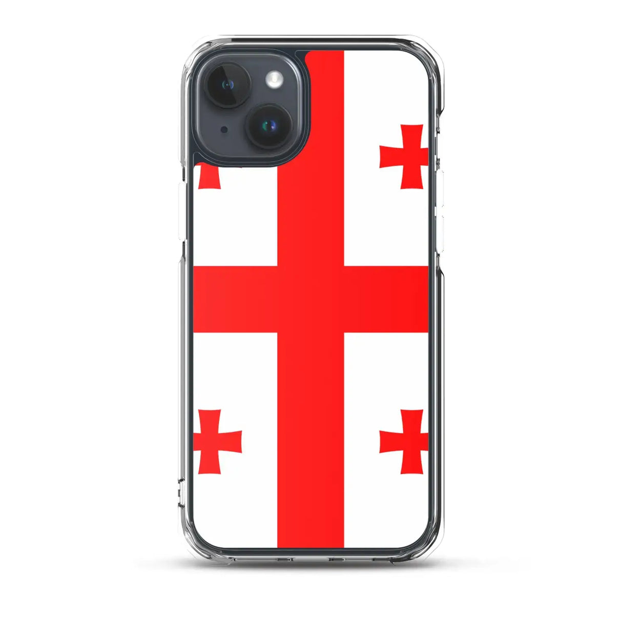 Coque iphone drapeau géorgie souple antichoc transparente