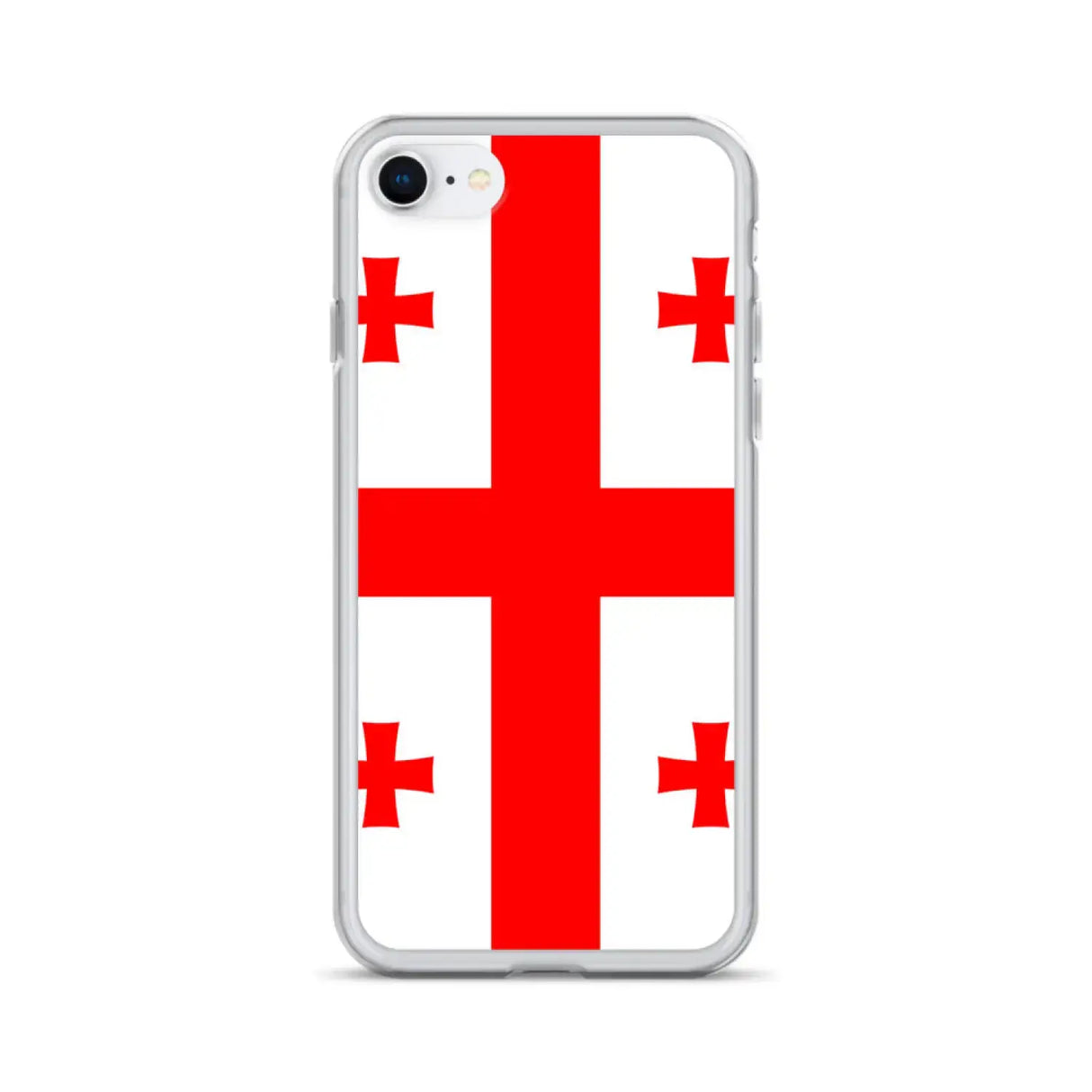 Coque iphone drapeau géorgie souple antichoc transparente
