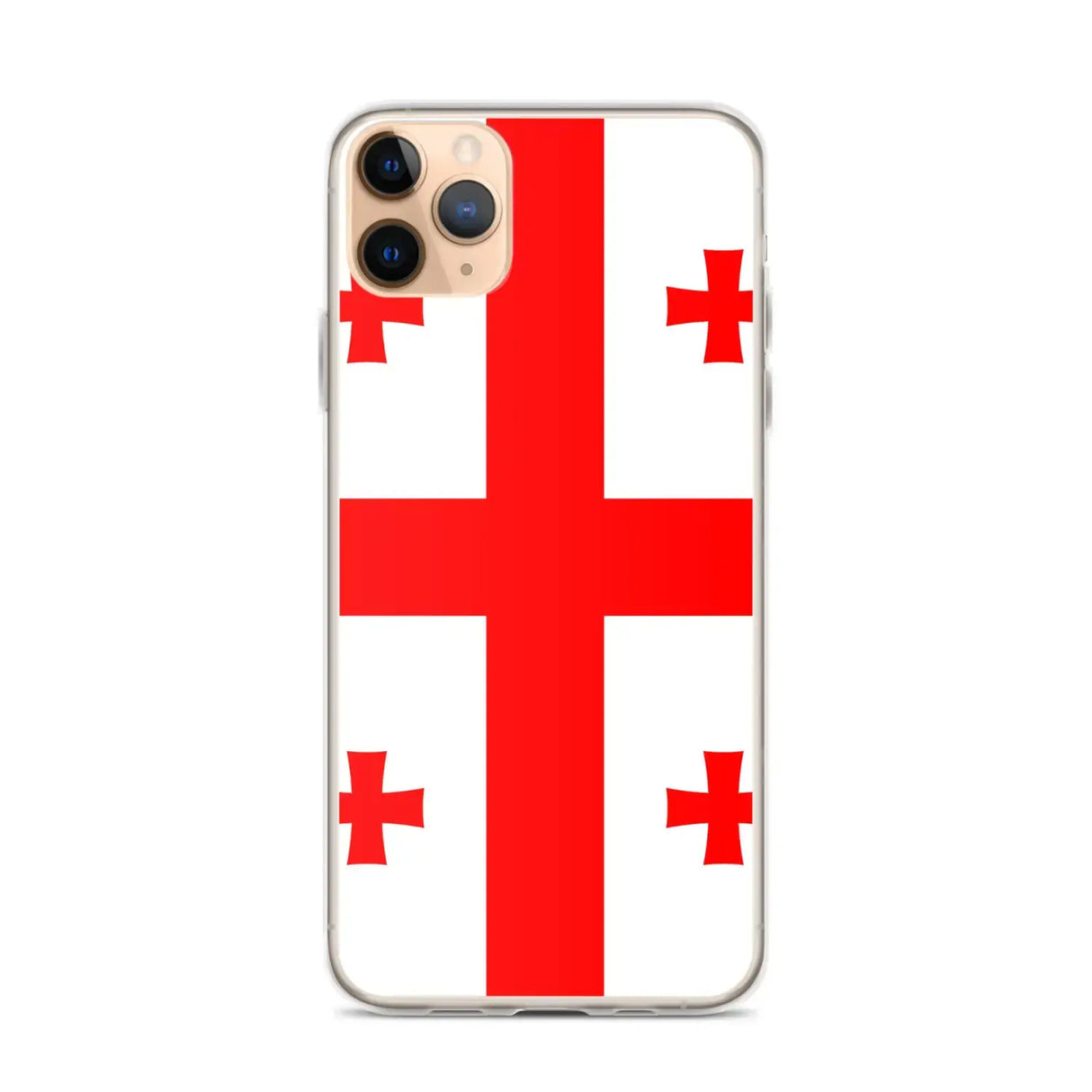 Coque iphone drapeau géorgie souple antichoc transparente