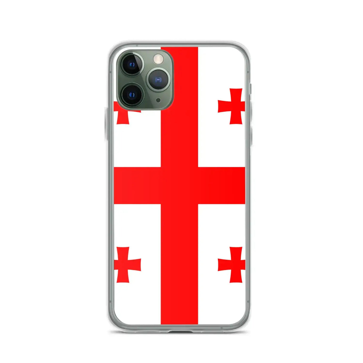 Coque iphone drapeau géorgie souple antichoc transparente