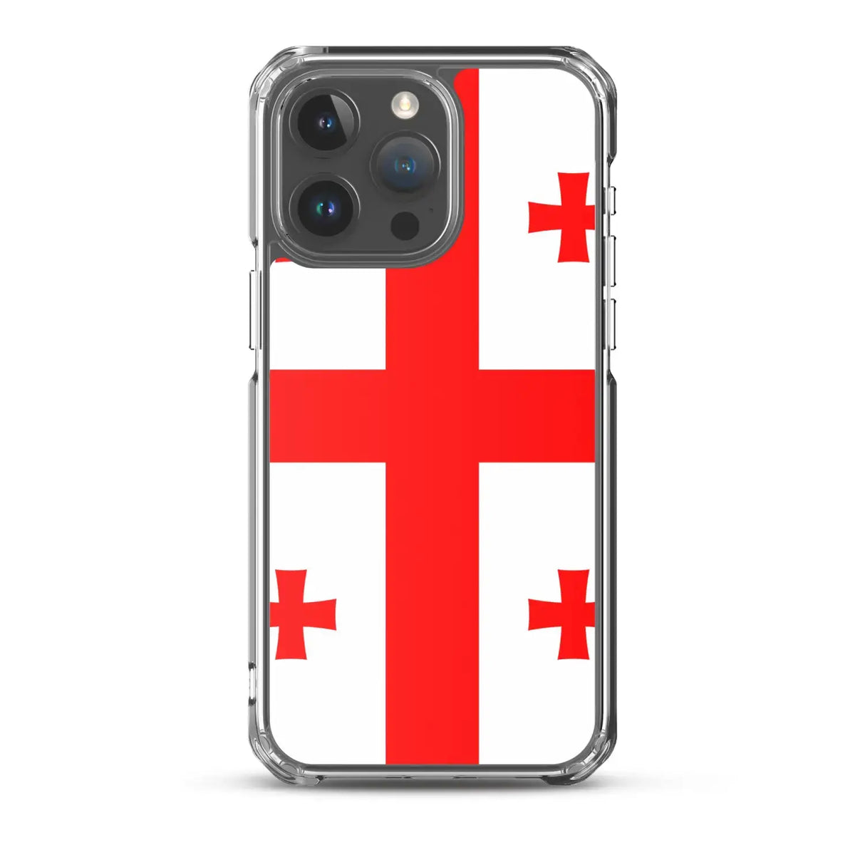 Coque iphone drapeau géorgie souple antichoc transparente