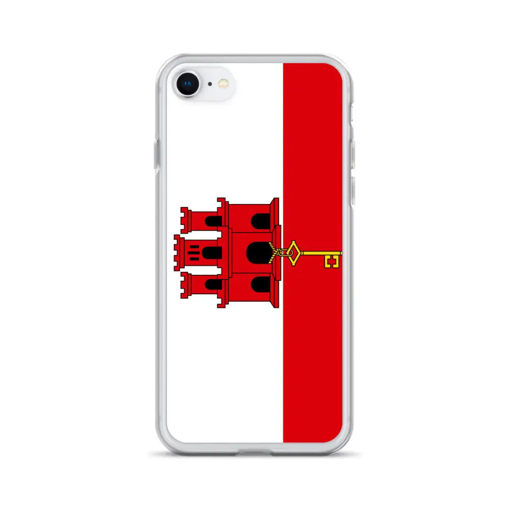 Coque iphone drapeau gibraltar souple antichoc transparente