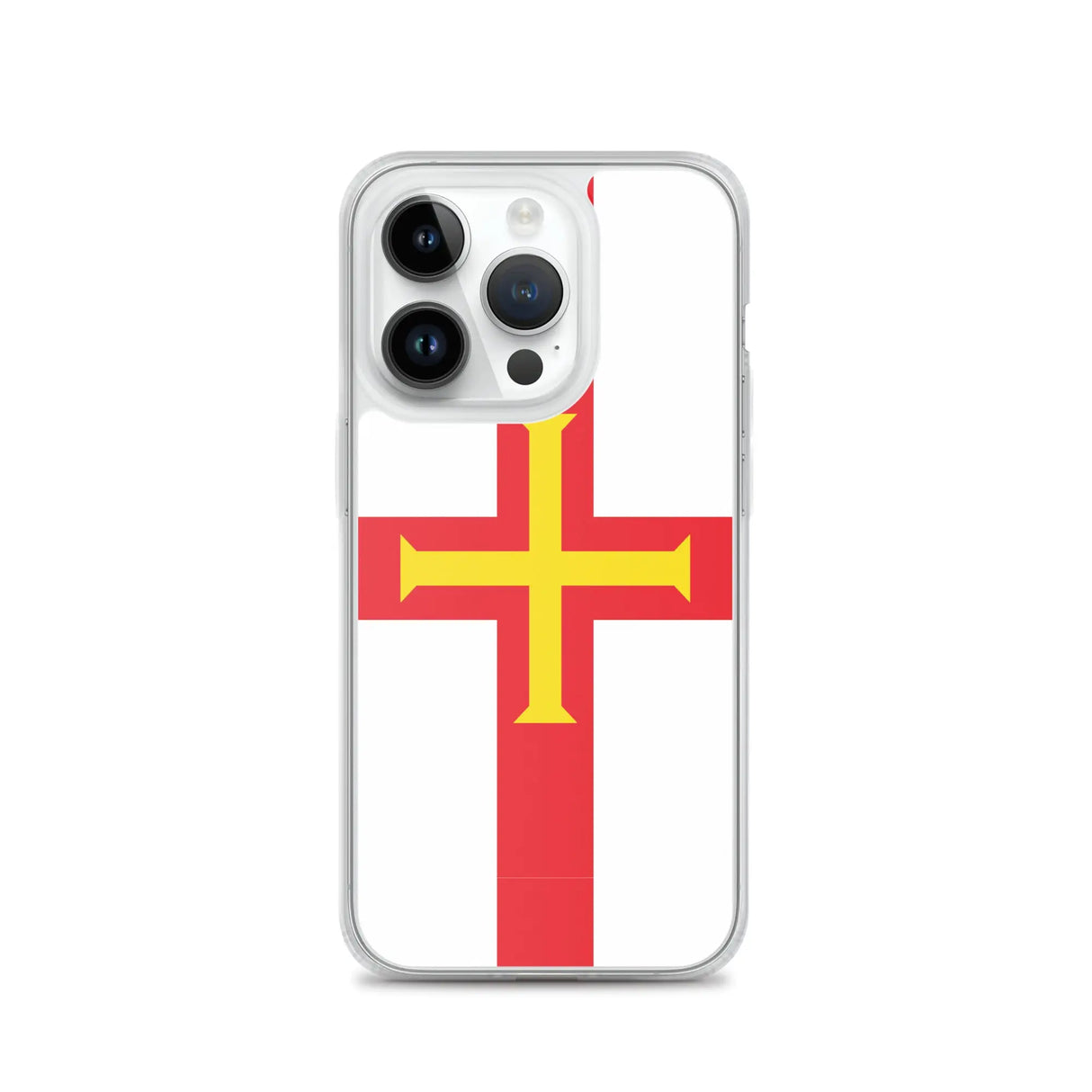 Coque iphone drapeau guernesey souple antichoc transparente