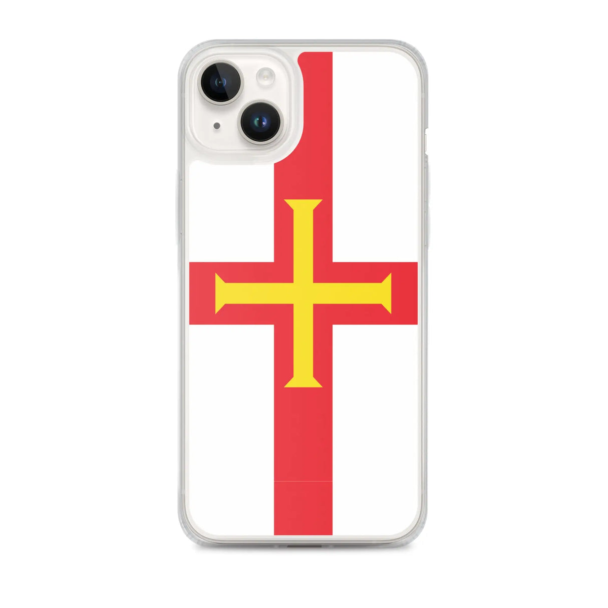 Coque iphone drapeau guernesey souple antichoc transparente