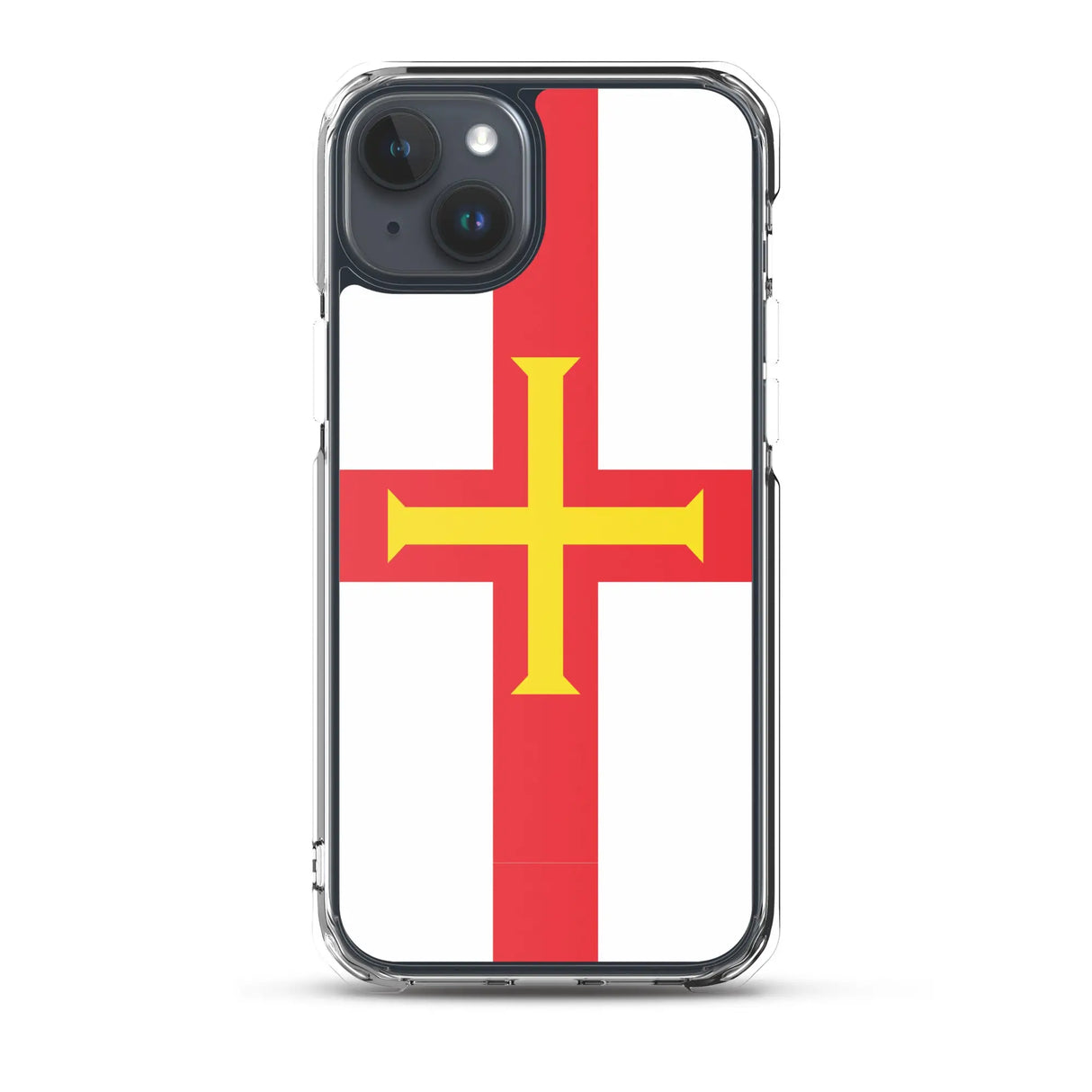 Coque iphone drapeau guernesey souple antichoc transparente