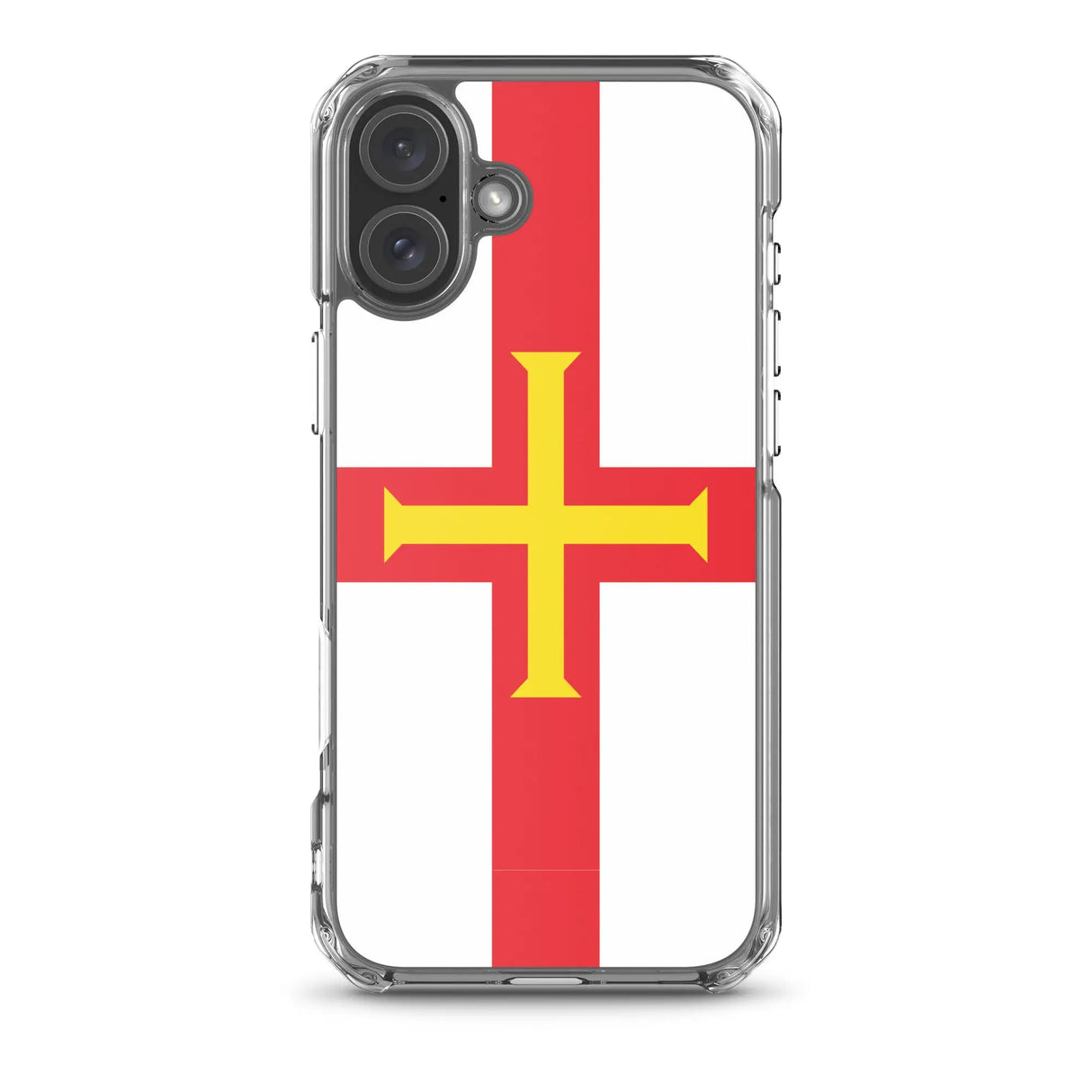 Coque iphone drapeau guernesey souple antichoc transparente