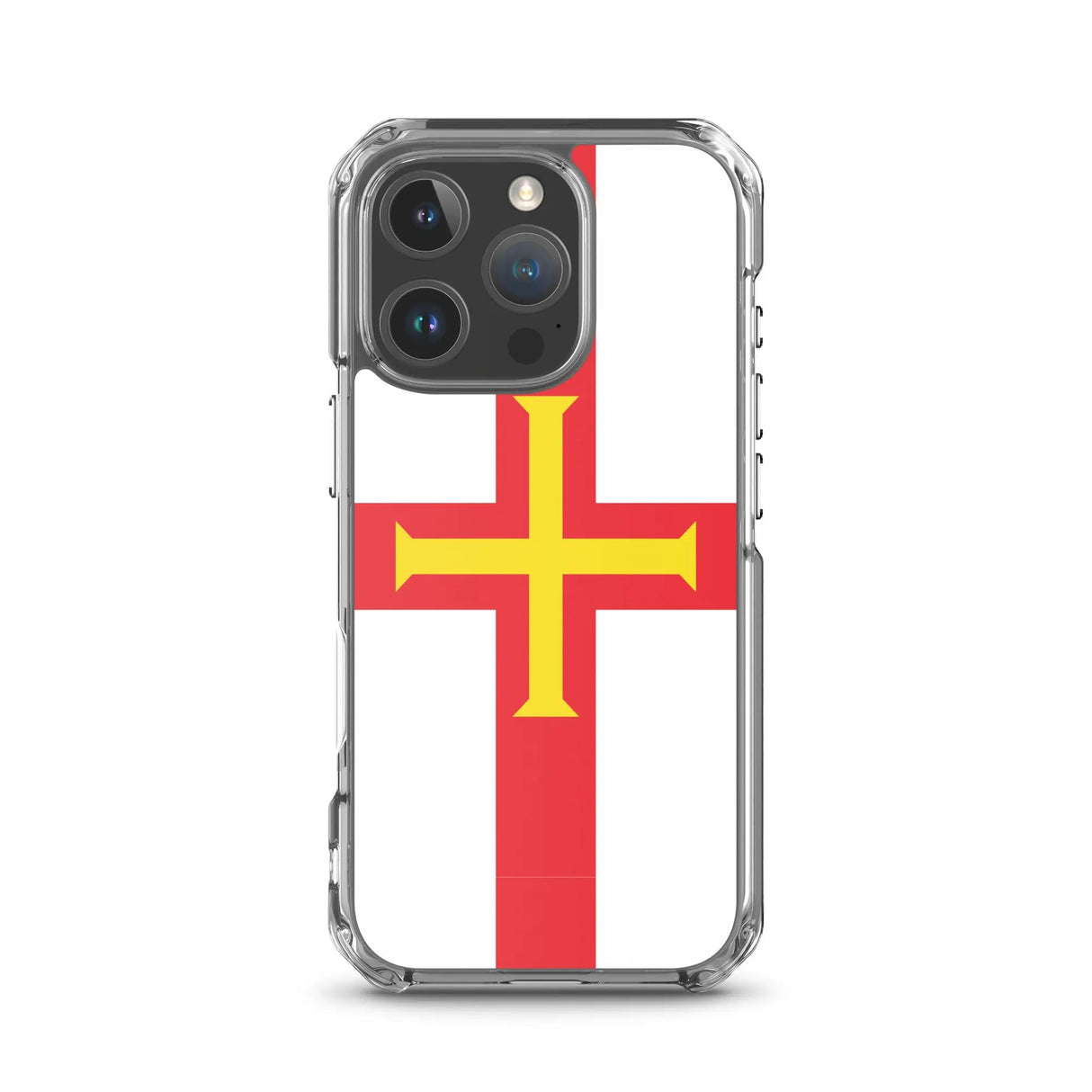 Coque iphone drapeau guernesey souple antichoc transparente