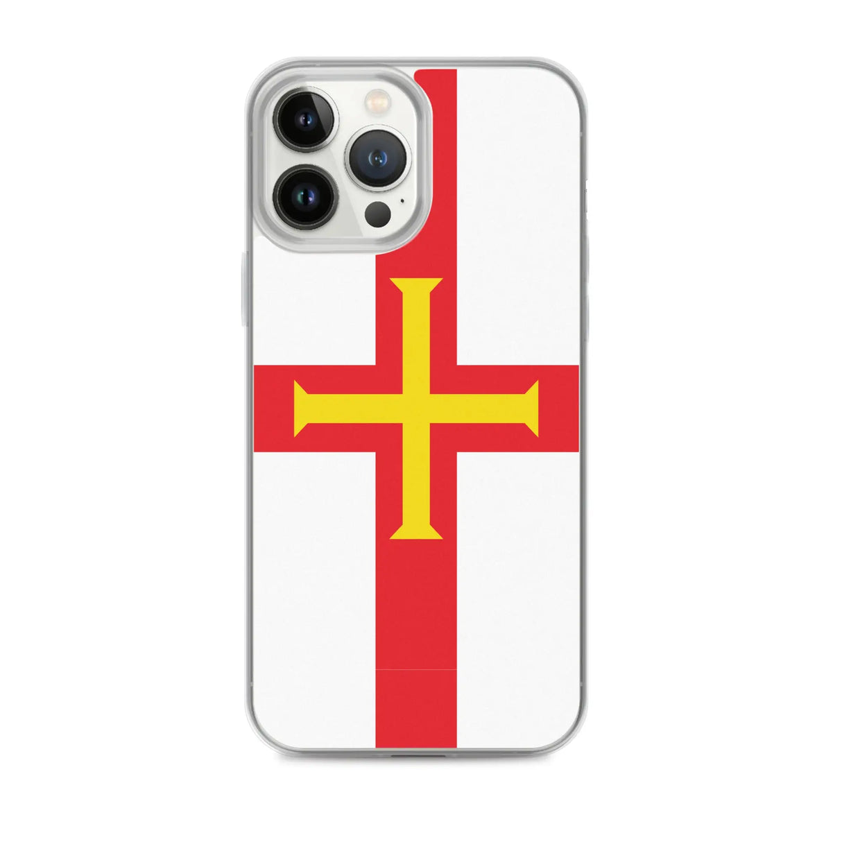 Coque iphone drapeau guernesey souple antichoc transparente