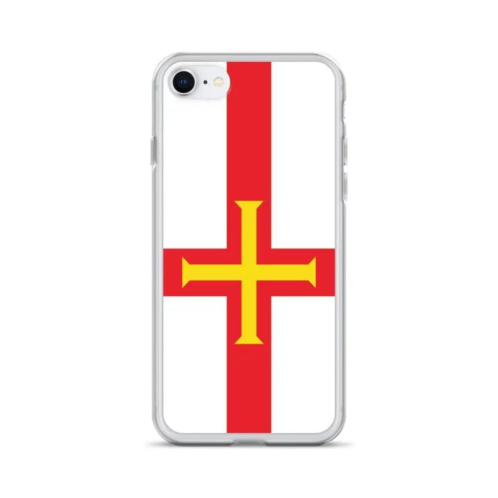 Coque iphone drapeau guernesey souple antichoc transparente
