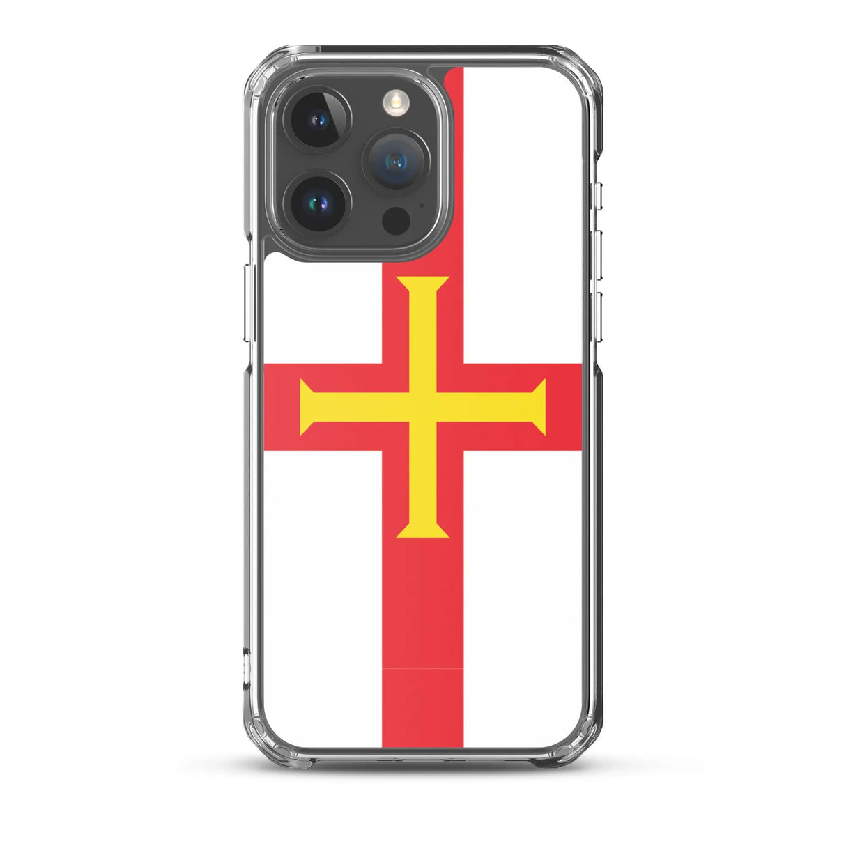 Coque iphone drapeau guernesey souple antichoc transparente