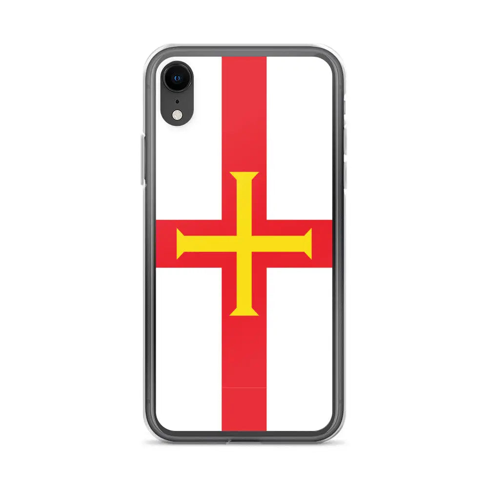 Coque iphone drapeau guernesey souple antichoc transparente