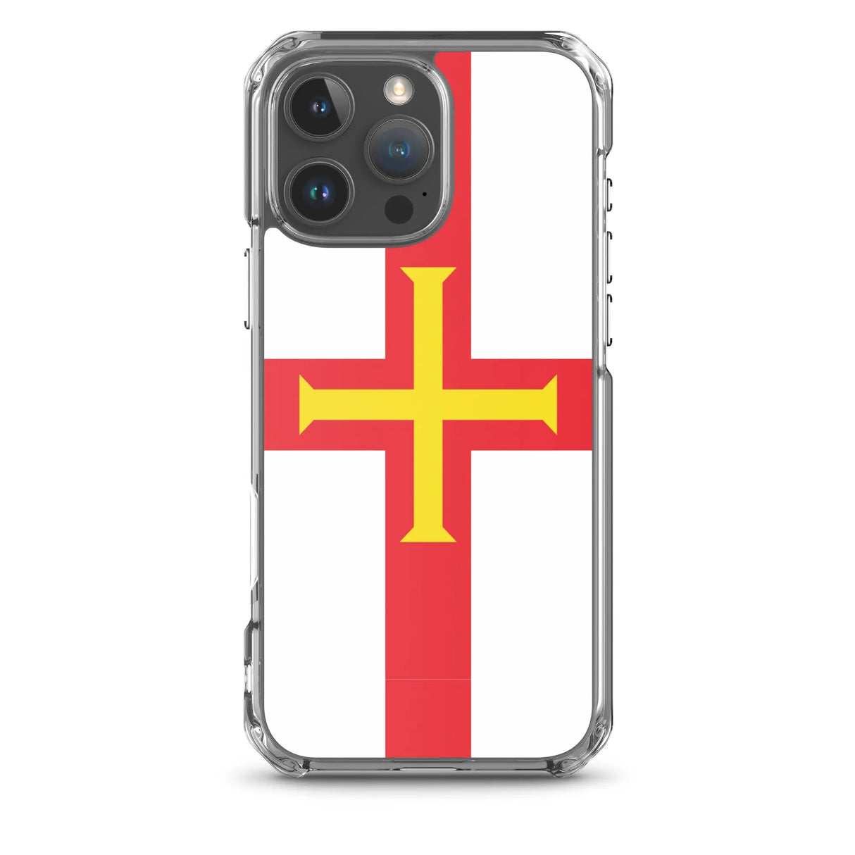 Coque iphone drapeau guernesey souple antichoc transparente