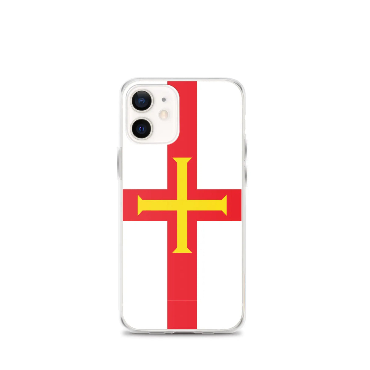 Coque iphone drapeau guernesey souple antichoc transparente