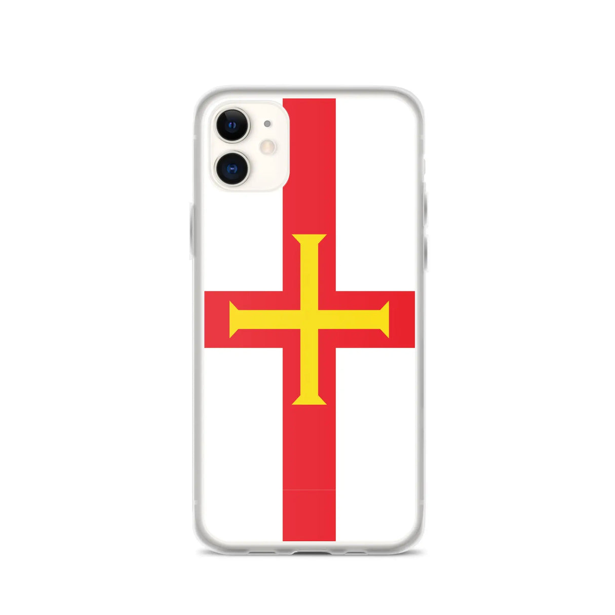 Coque iphone drapeau guernesey souple antichoc transparente