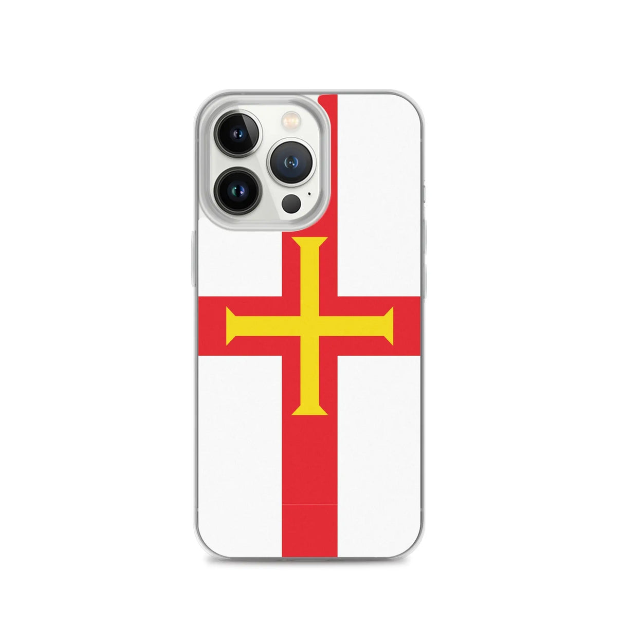 Coque iphone drapeau guernesey souple antichoc transparente