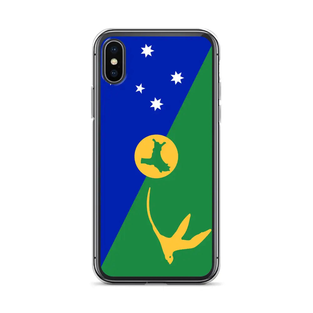Coque iphone drapeau île christmas souple antichoc transparente