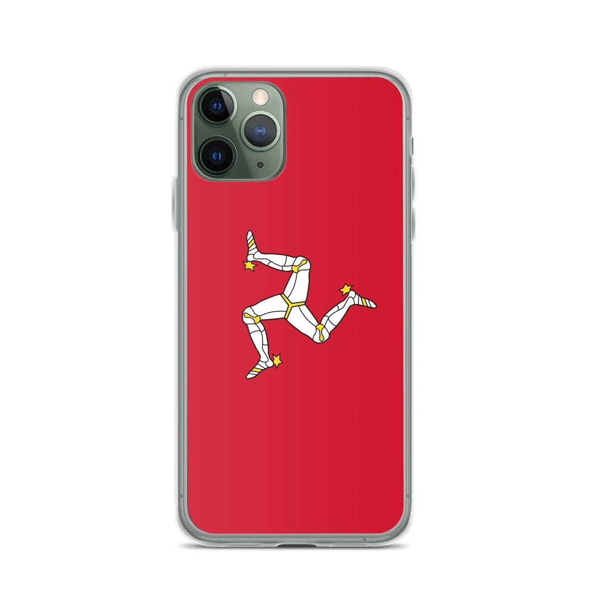 Coque iphone drapeau île de man souple antichoc transparente