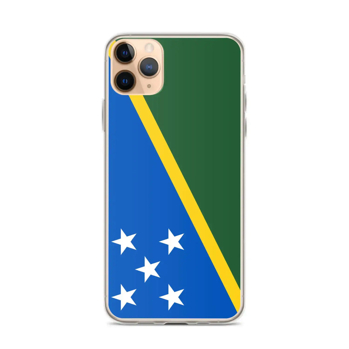 Coque iphone drapeau îles salomon souple antichoc transparente