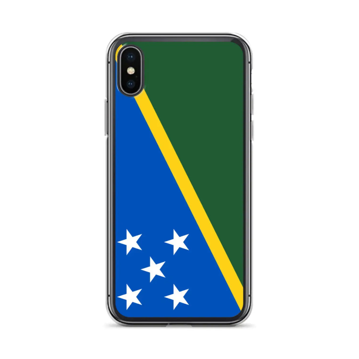 Coque iphone drapeau îles salomon souple antichoc transparente