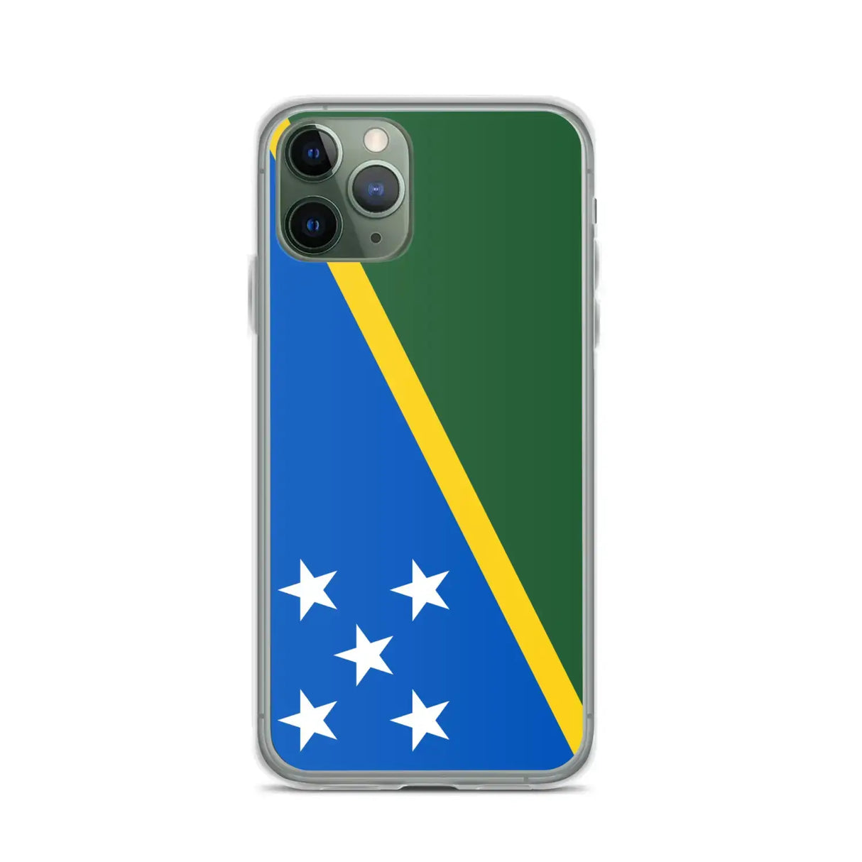 Coque iphone drapeau îles salomon souple antichoc transparente