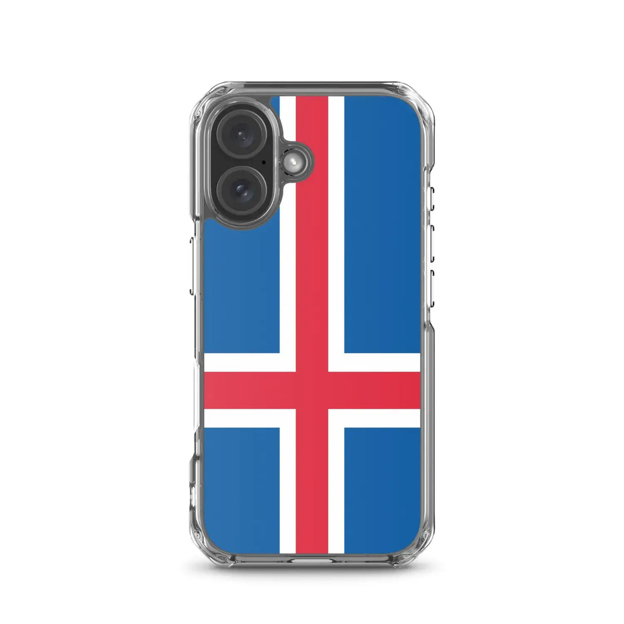 Coque iphone drapeau islande souple antichoc transparente