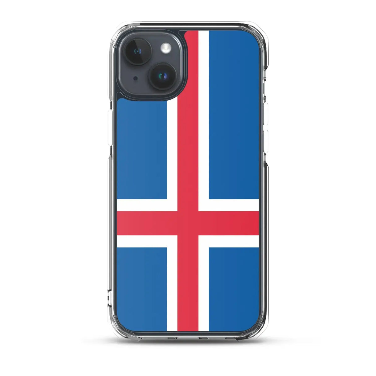 Coque iphone drapeau islande souple antichoc transparente