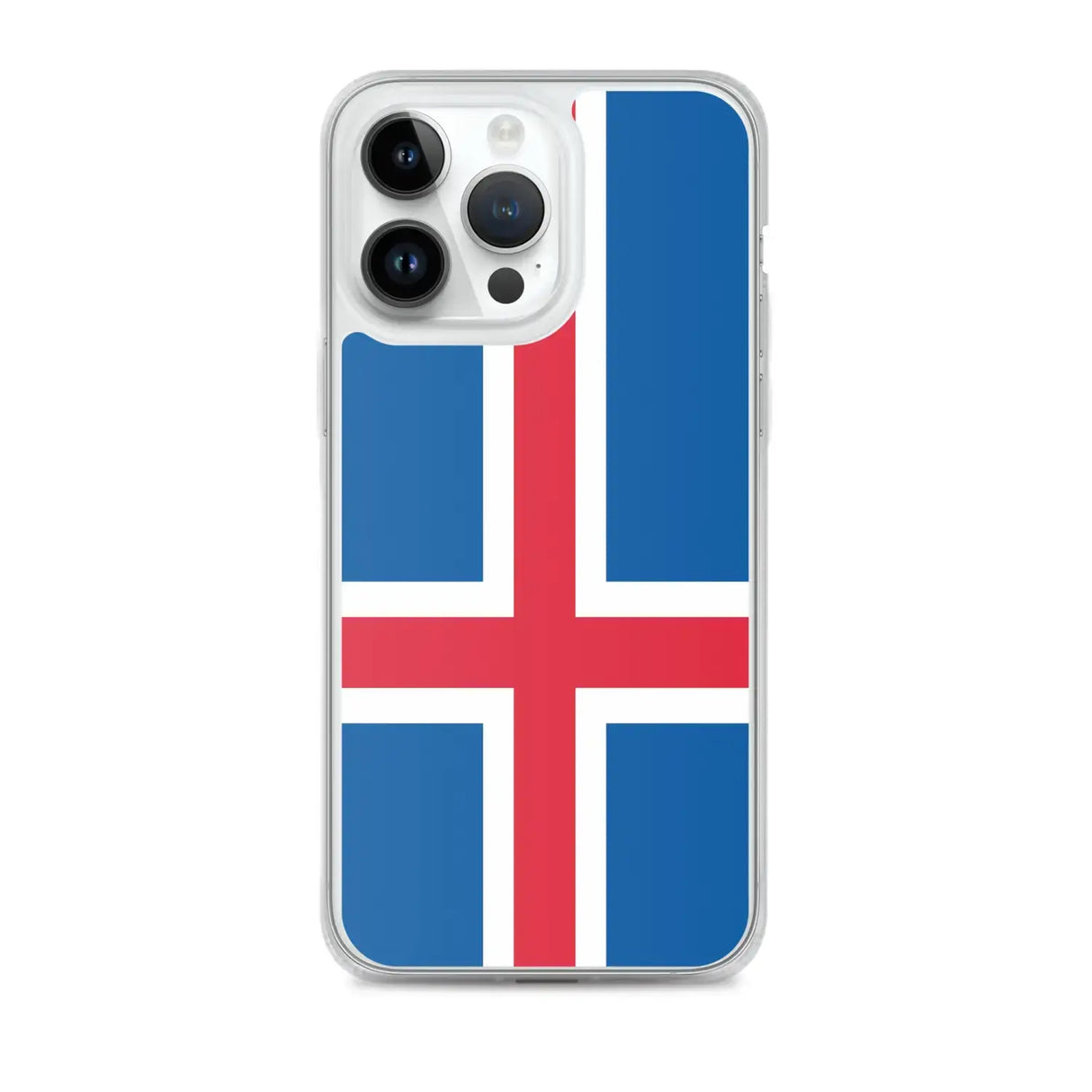 Coque iphone drapeau islande souple antichoc transparente