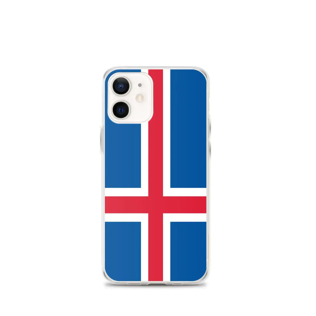 Coque iphone drapeau islande souple antichoc transparente