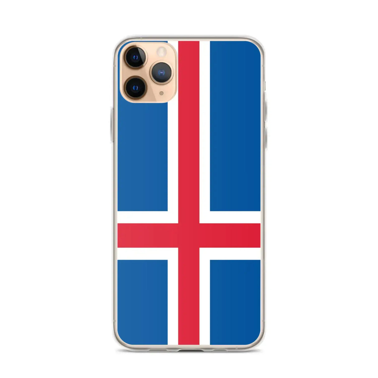Coque iphone drapeau islande souple antichoc transparente