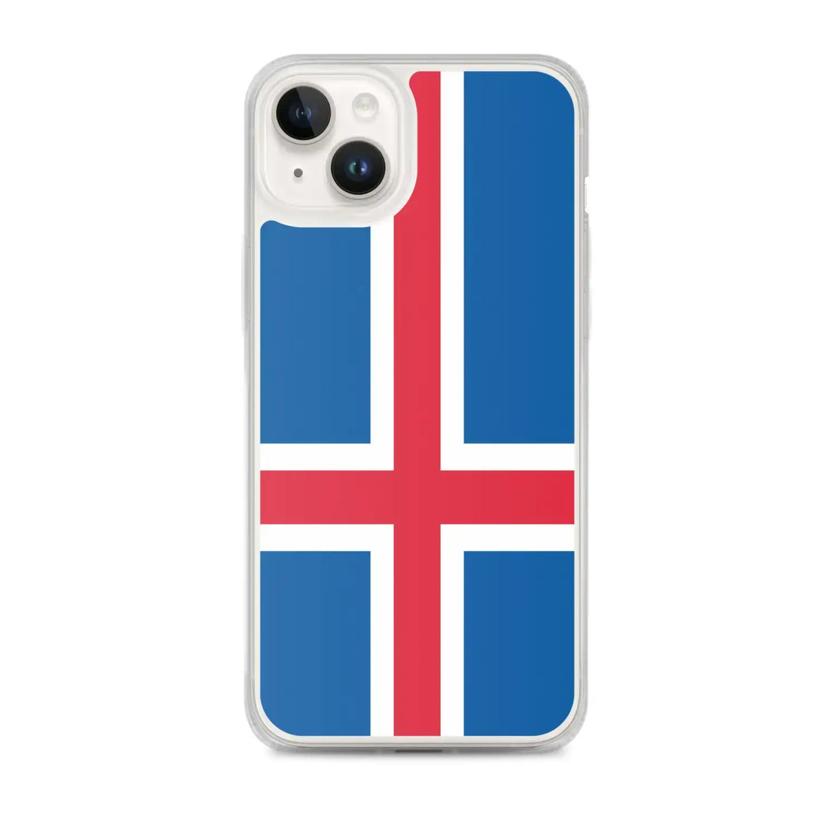 Coque iphone drapeau islande souple antichoc transparente