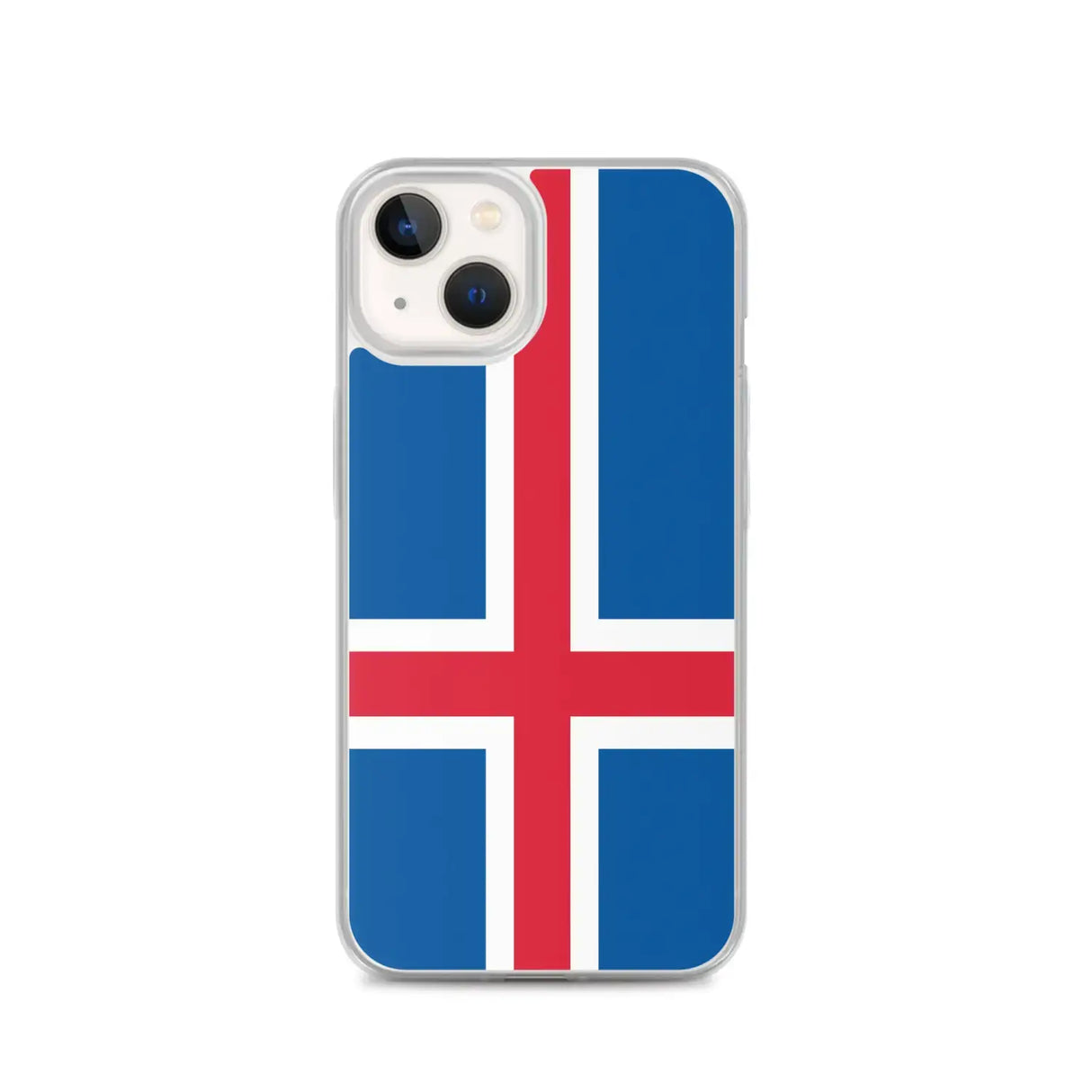 Coque iphone drapeau islande souple antichoc transparente