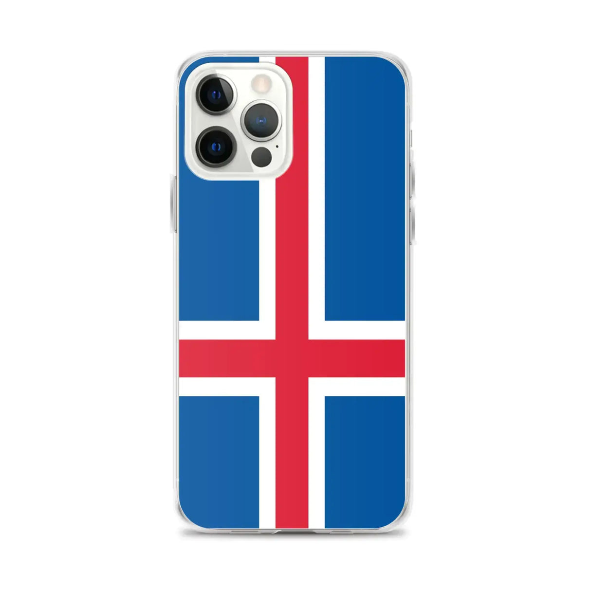 Coque iphone drapeau islande souple antichoc transparente
