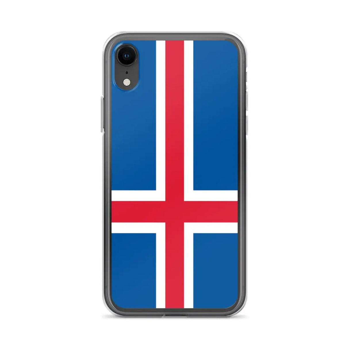Coque iphone drapeau islande souple antichoc transparente
