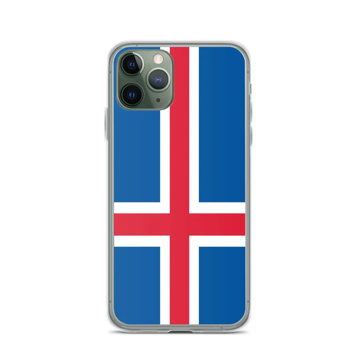 Coque iphone drapeau islande souple antichoc transparente